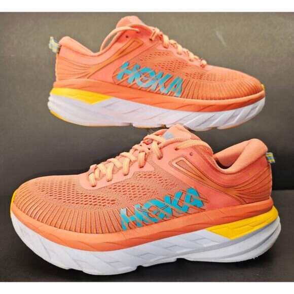 Rare Size 7.5 - Hoka One One Bondi 7 Camellia Coastal Shade - Picture 1 of 16